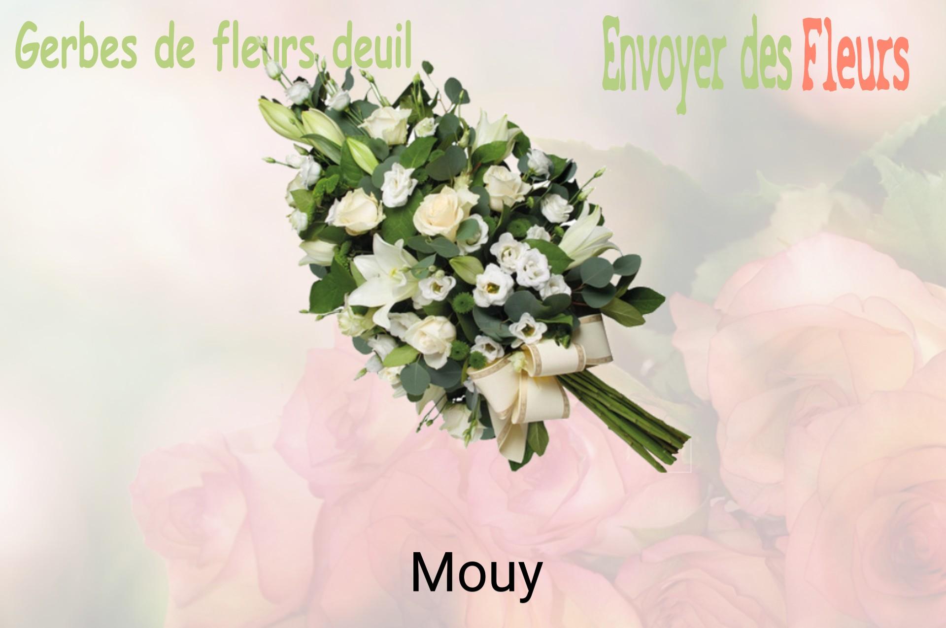 Gerbe de fleurs de deuil livrée à Mouy